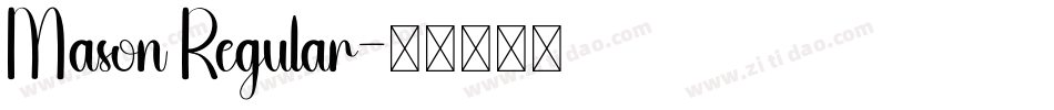 Mason Regular字体转换